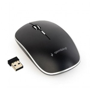 Gembird | Silent Wireless Optical Mouse | MUSW-4BS-01 | Optical mouse | USB | Black